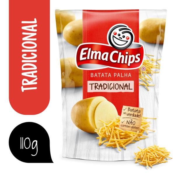 Batata Palha Tradicional Elma Chips Sachê 110g Batata Palha marche