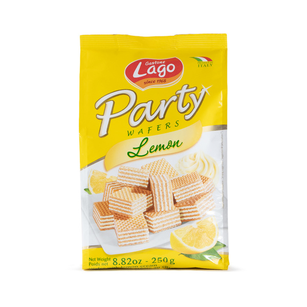 Mini Wafers Italiano Party Limão GASTONE LAGO 250g - Biscoito Doce