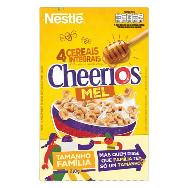 Cereal Matinal Integral Nestlé Cheerios Mel 4 Cereais Caixa 210g Cereal Matinal Br 4589