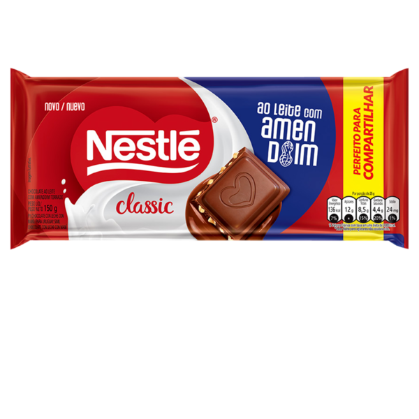 Chocolate NESTLÉ Classic Amendoim 150g Chocolates